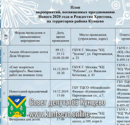 Программа праздничных мероприятий в Кунцево! Программа праздничных мероприятий в Кунцево!